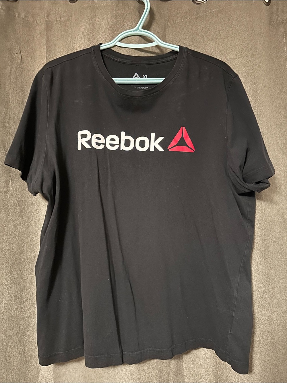 Reebok Black Short Sleeve Tee with Red Logo